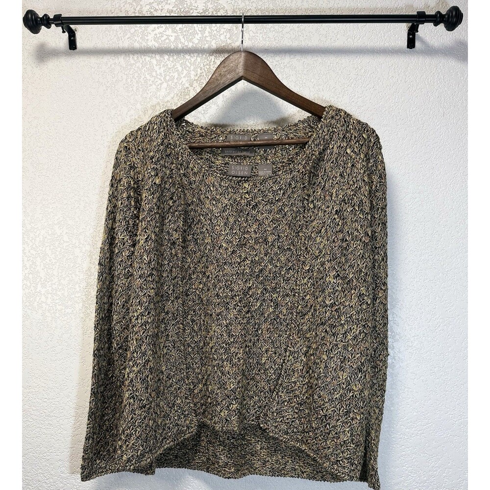 Sigrid Olsen Women M Hand Knit Merino Wool Silk Sweater Tank 2 Piece Set